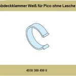Abdeckklammer Weiß für Rohrmotore Becker Baureihe P(Pico)  P5 - P13  ohne Anschlusslasche