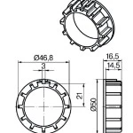 Adapterset für Achtkatwelle O-S50 ,für Rohrmotoren Becker Baureihe P und R Serie  mit Hinderniserkennung
