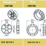 Adapterset für Nutwelle DW74N für Rohrmotoren Becker Baureihe R Serie
