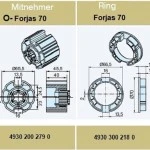Adapterset für Nutwelle O- Forjas 70,für Rohrmotoren Becker Baureihe R mit Hinderniserkennung