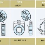 Adapterset für Profilwelle A128, für Rohrmotoren Becker Baureihe L Serie