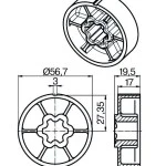 Adapterset für Rundrohr 60 x 1.5 , für Rohrmotoren Becker Baureihe P und R Serie