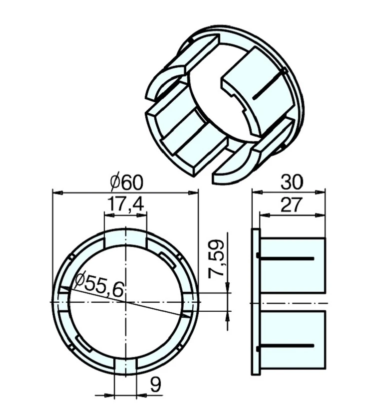 Adapterset M50 Drive Wheel Universal für Nutwelle für Rohrmotoren Becker Baureihe R Serie