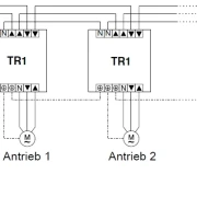 Becker - Trennrelais TR1, Zum Parallelschalten mehrerer Antriebe mit mechanischer Endabschaltung