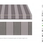 Markisentuch Multi und Blockstreifen, Granit - Grau, UPF 50+, Acryl 1, Stoff-Nr. 13501