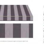 Markisentuch Blockstreifen ,Granit - Grau UPF 50+, Acryl 1, Stoff-Nr. 13505