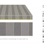 Markisentuch Multi und Blockstreifen ,Granit - Grau UPF 50+, Polyester, Stoff-Nr. 18101