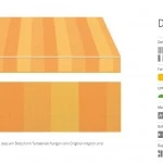 Markisentuch Multistreifen ,Sole - Gelb/Orange UPF 50+, Acryl 1, Stoff-Nr. 11959