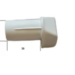 Mini-Gurtführung als Steckleitrolle, weiß, nadelgelagert 31x30 mm Bohrung 19 mm