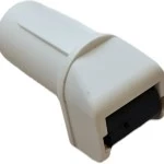 Mini-Gurtführung als Steckleitrolle, weiß, normal gelagert 31x30 mm Bohrung 19 mm