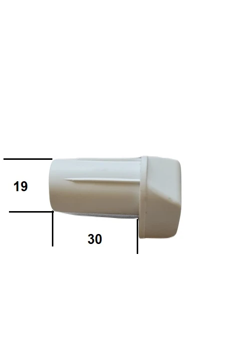 Mini-Gurtführung als Steckleitrolle, weiß, normal gelagert 31x30 mm Bohrung 19 mm