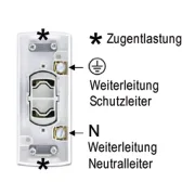 WTS - Garnitur mit Aufputz-Wippschalter / Schnur-Schalter mit Mittelstellung AP, Rast-Funktion, ultra-weiss