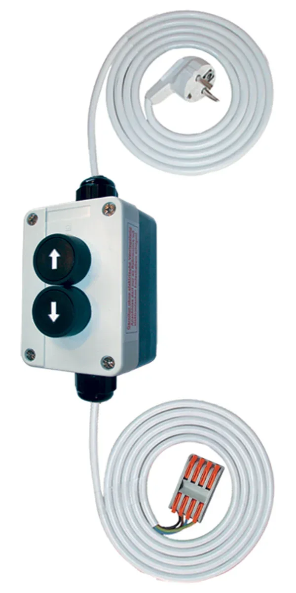 WTS - Einstell-Garnitur Aufputz, für elektronische Rohrmotore , ohne elektrischer Verriegelung, mit 2 Drucktasten IP 65