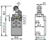 WTS - Endschalter mit Rollenhebel Metall Sprungkontakt 1S + 1Ö, Wassergeschützt - Schutzart IP 67