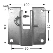 WTS - Konsolen-/Blendkappenlager für 16 mm Vierkantstift DM-L075-59