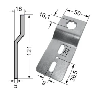 WTS -Neubau- / Fertigkastenlager, schmal, für 16mm 4kant, verstellbar DM-L070-59