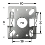 WTS - Vorbau-Blendkappenlager DM-L990 für Mini-Rohrmotoren Ø 35 mm, Serie DM - DMF - ME