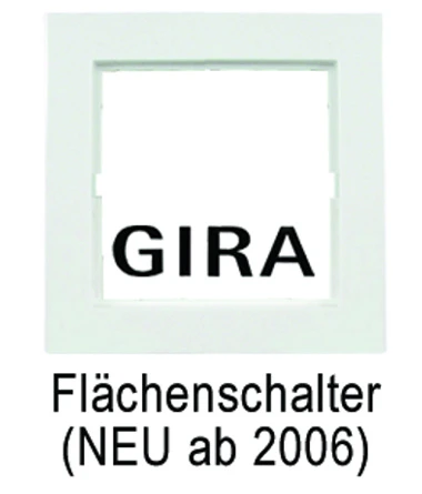 Zwischenrahmen Gira ZR-G-04 nach DIN 49075 zur Montage in die gängigen -Schalterprogramme.